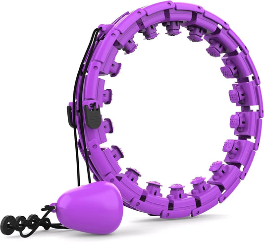 TOMOIN Hula Hoops for Adults Weight Loss,Smart Weighted Hoola Hoops for Adults & Kids Weight Loss, 24 Detachable Knots Non-Falling Smart Hoola Hoops