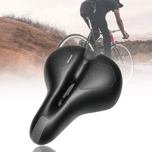 Trainer Pro 3 Carbon Bicycle Seat Leather Soft Bicycle Saddle Spring Suspension Bike Seat Wide Bottom Bike Seat Comfortable Bicycle Saddle for Girls Bike Seat Replacement 20 Inch (Black, One Size)