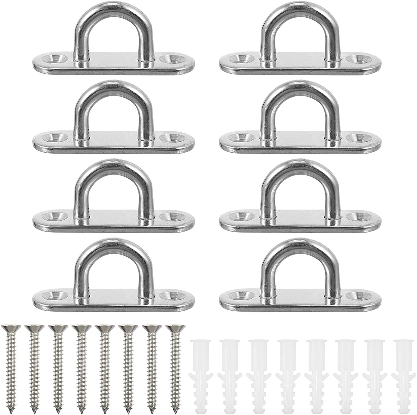 UKCOCO 8Pcs Stainless Steel Suspension Strap Trainer Mount Anchor Bracket Hook Wall Ceiling Mount Bracket for Gym
