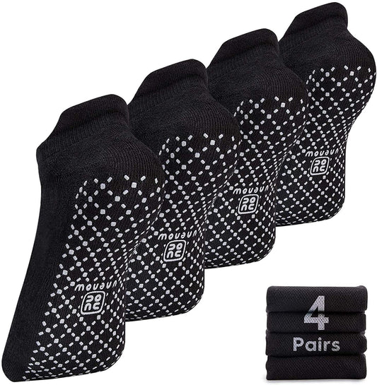 Unenow Unisex Non Slip Grip Socks with Cushion for Yoga, Pilates, Barre, Home & Hospital