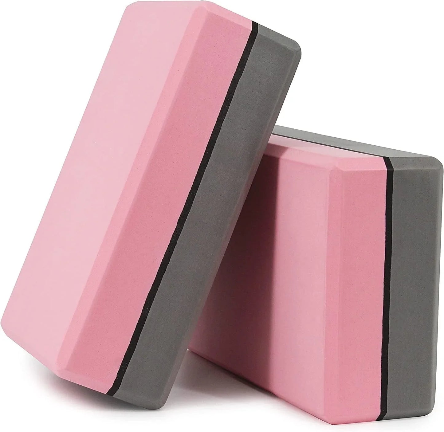 USHARESPORTS Yoga Blocks 2 Pack Yoga Block Women Set with Colorful and High Density EVA Foam Pillow for Fitness Support Deepen Poses
