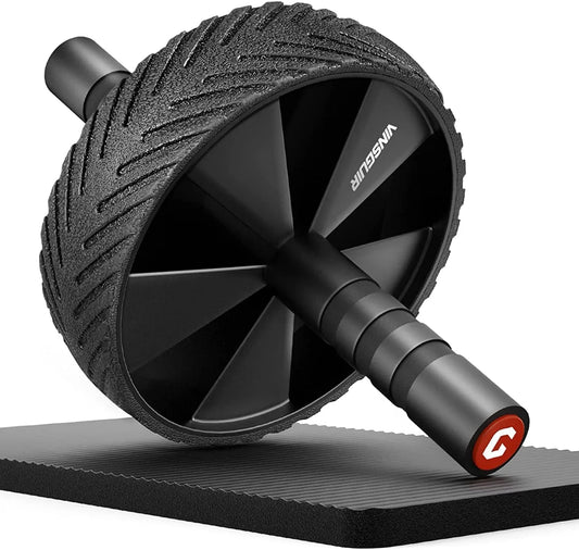 Vinsguir Ab Roller Wheel - Ab Workout Equipment for Difficult Abdominal & Core Strength Training, Home Gym Fitness Equipment with Knee Pad Accessories for Men Women