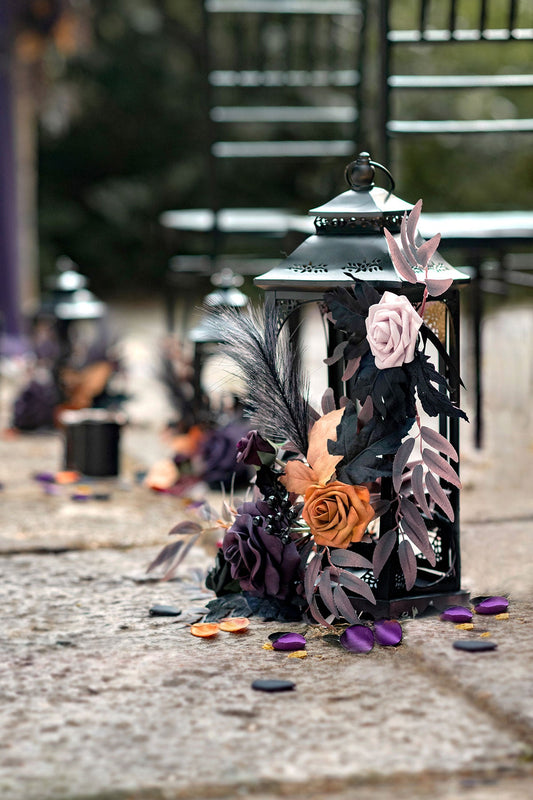 2ft Flower Garlands in Twilight Purple & Harvest Orange