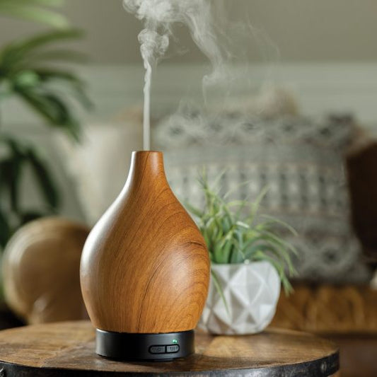 Woodgrain Vase Ultra Sonic Essential Oil Diffuser