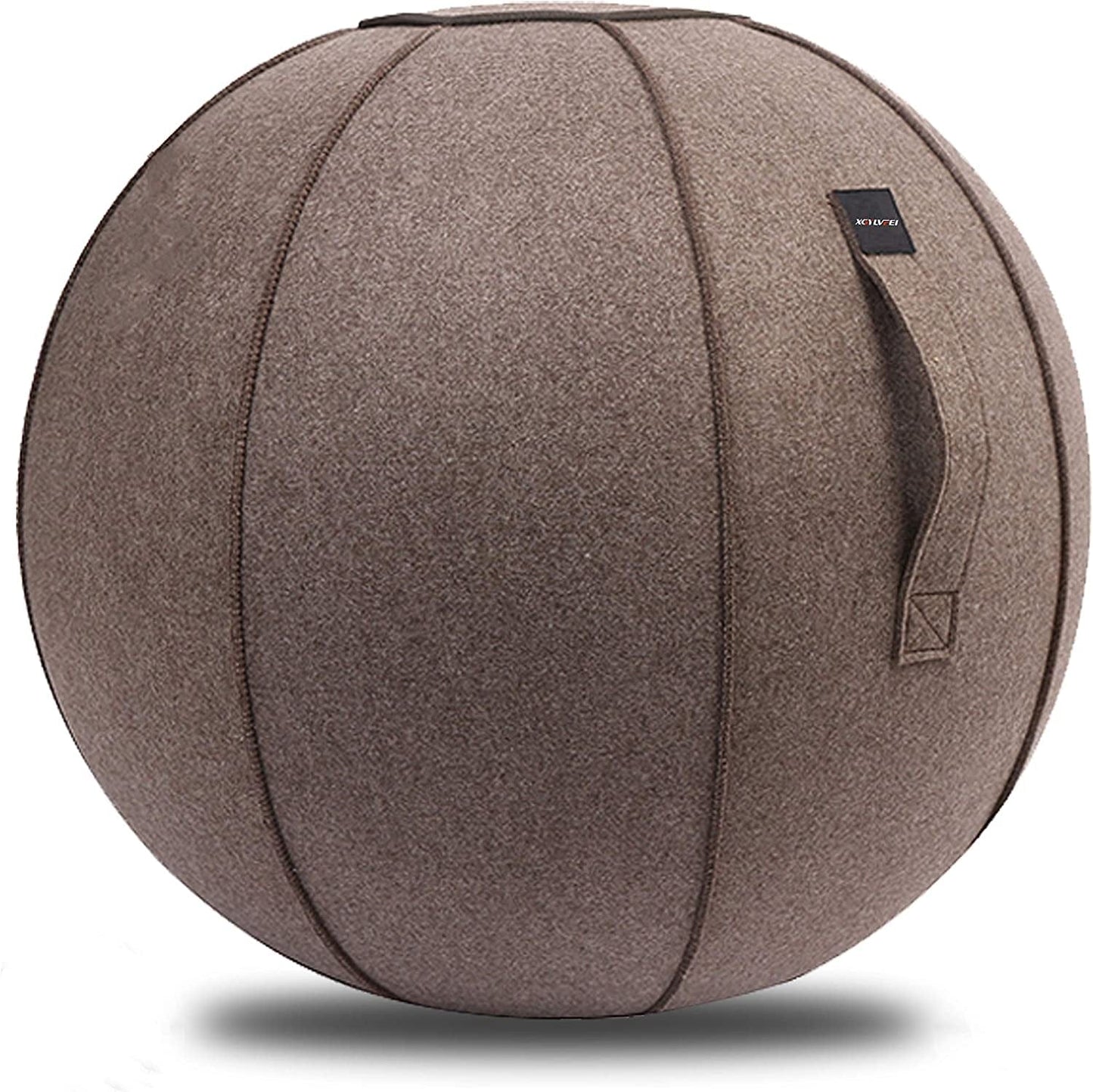 XGYLVFEI 65Cm Sitting Ball Chair for Office, Dorm, and Home, Pilates Exercise Yoga Ball with Cover, Lightweight Self-Standing Ergonomic Posture Activating Exercise Ball Solution with Handle and Pump