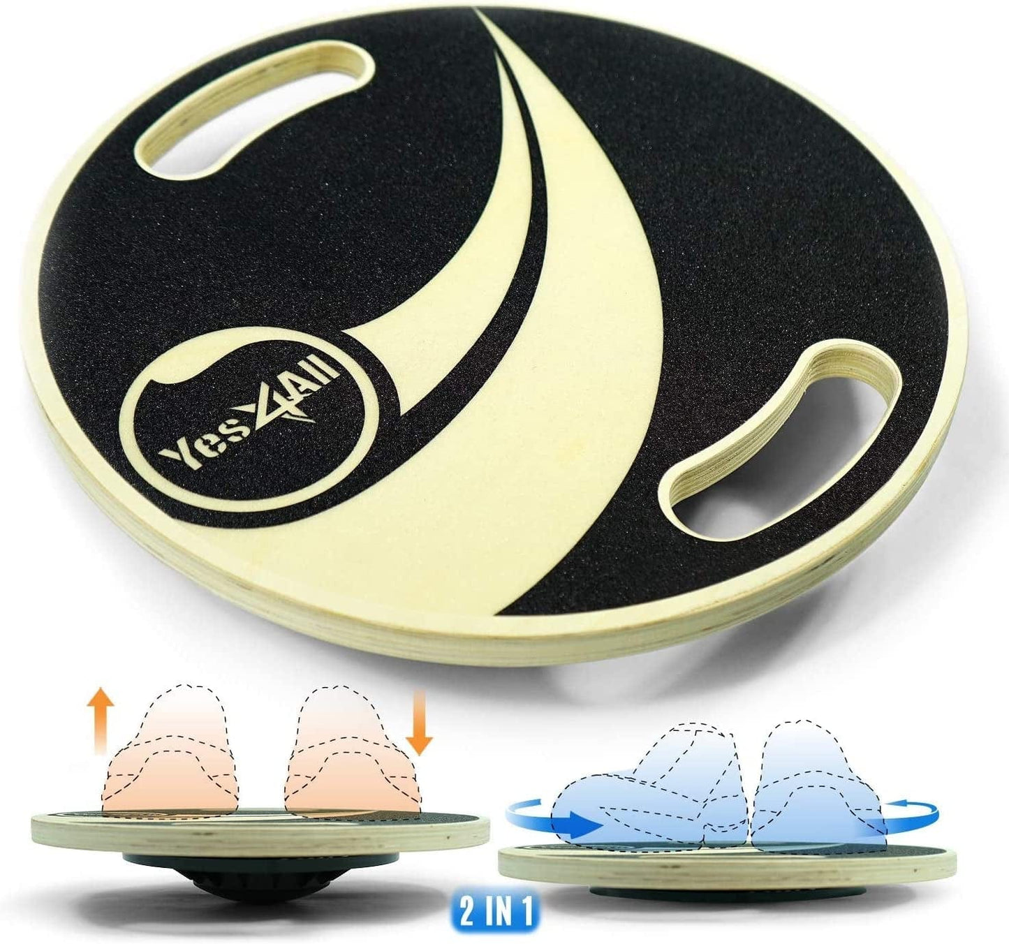 Yes4All Wooden Wobble Balance Board