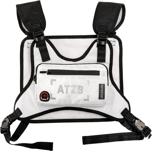 YEVHEV Running Backpack Vest Cell Phone and Accessories Holder Lightweight Pack for Walking Cycling (White)