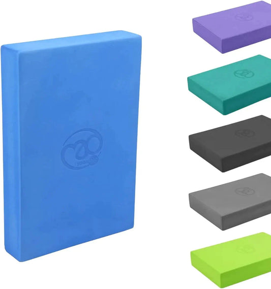 Yoga Mad EVA Yoga Block | 30Cm X 20Cm X 5Cm | Eco Friendly Yoga Block | High Density EVA Non Slip Block for Yoga, Pilates and Home Workouts | Provides Support for Various Yoga Poses… (Single)