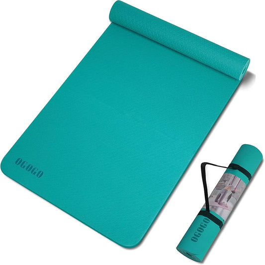 Yoga Mat,High Density Eco Friendly TPE Yoga Workout Mat,Superior Durability,Cushioning and Slip-Resistance for Yoga Pilates Fitness