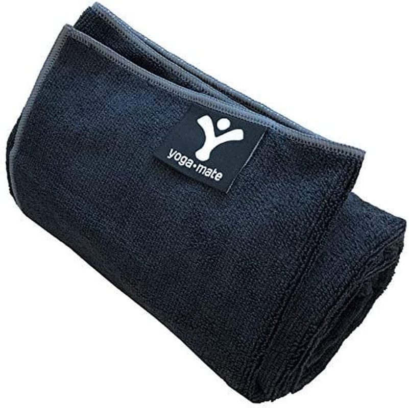 Yoga Mate Soft, Sweat Absorbent, Non-Slip Bikram Yoga Mat Size Towel, Blue & Pink Tie Dye | Blue Trim