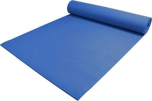 Yogaaccessories 1/4" Thick High Density Deluxe Non Slip Exercise Pilates & Yoga Mat