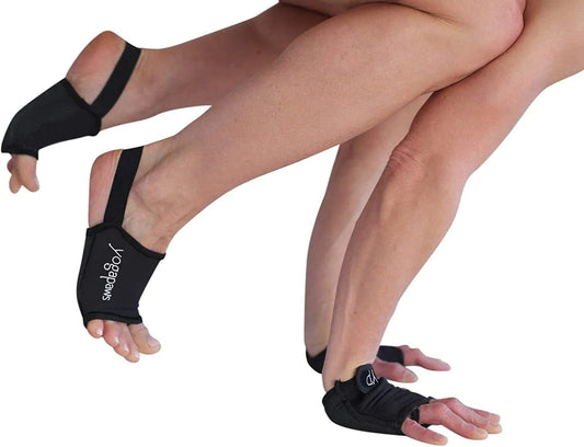 Yogapaws Elite Padded Non Slip Yoga Gloves and Yoga Socks for Women and Men
