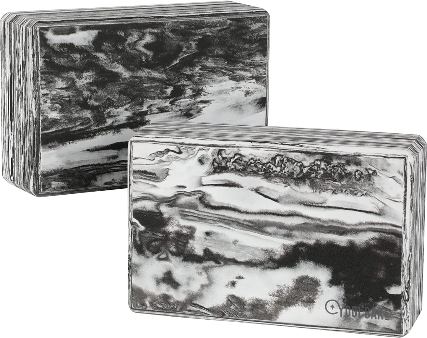Yogi Bare Marble Yoga Block - Firm EVA Foam Yoga Brick - Pilates, Yoga Exercise Equipment & Meditation Accessories - Latex Free - 9" X 6" X 3"